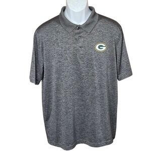 NFL Team Apparel Mens Green Bay Packers Polo Shirt Size Large Moisture Wicking
